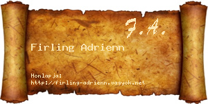 Firling Adrienn névjegykártya